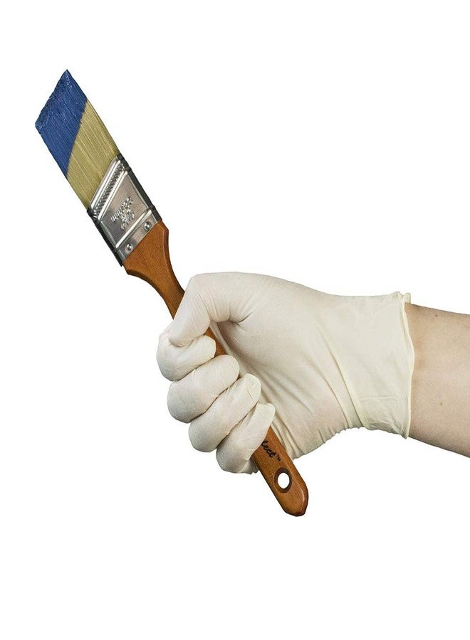 GLOVEWORKS قفازات GLOVEWORKS الصناعية من اللاتكس العاجي، علبة تحتوي على 100 قفاز، سمك 4 مل، مقاس كبير جدًا، خالية من البودرة، ذات سطح محكم، للاستخدام مرة واحدة، TLF48100-BX - Image 4